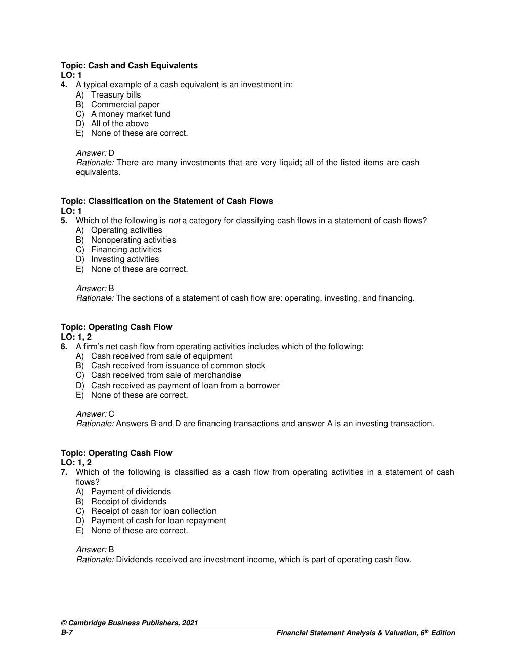 Preview page 8 of Solution Manual for Financial Statement Analysis & Valuation, 6th edition By Peter D. Easton
