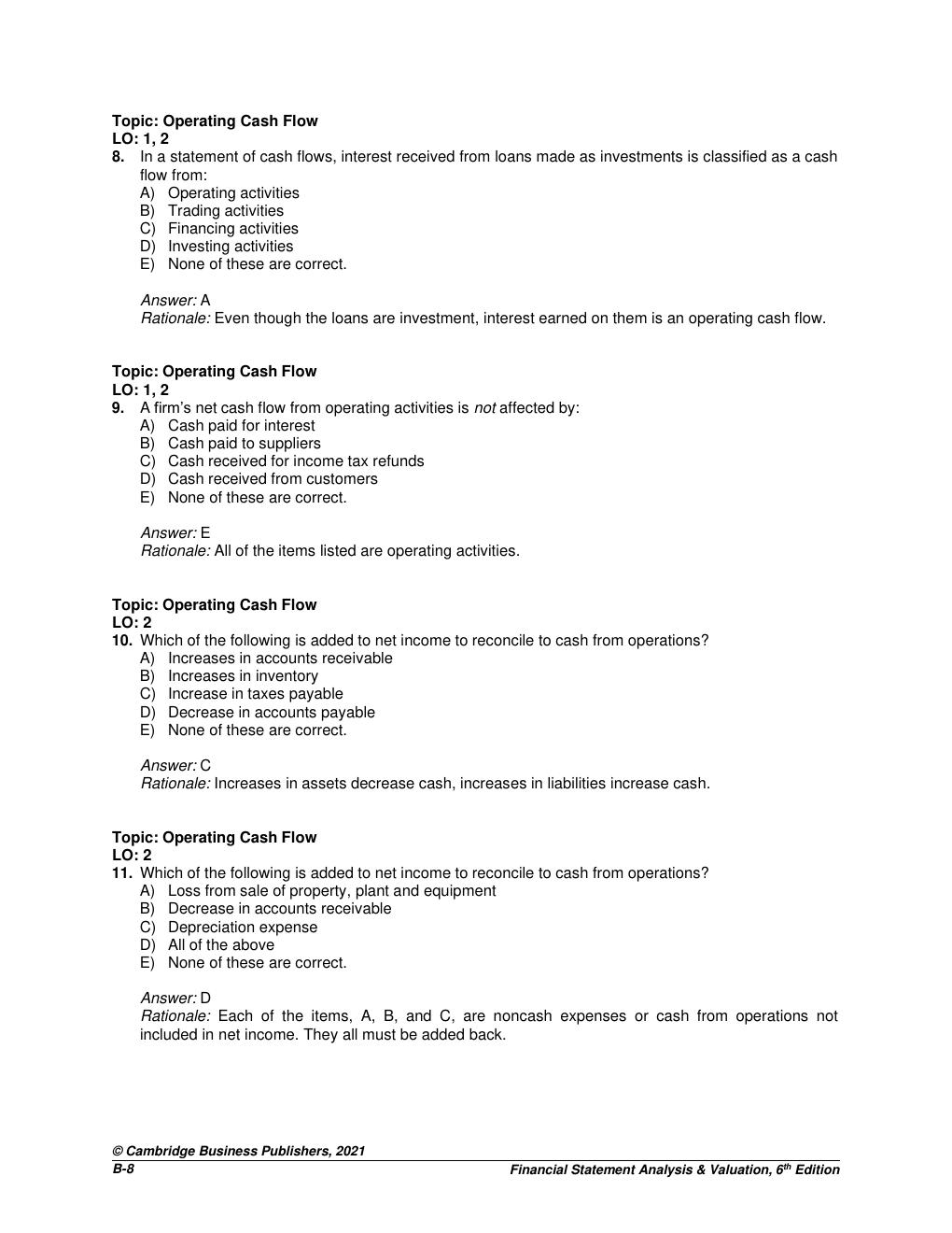 Preview page 9 of Solution Manual for Financial Statement Analysis & Valuation, 6th edition By Peter D. Easton