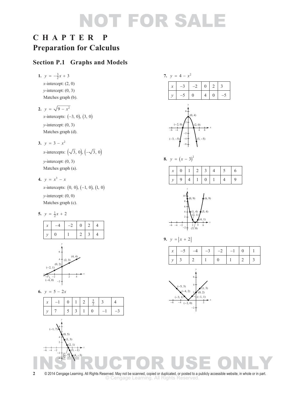 Preview page 2 of Instructor's Solutions Manual for "Calculus, 10th edition By Larson Edward