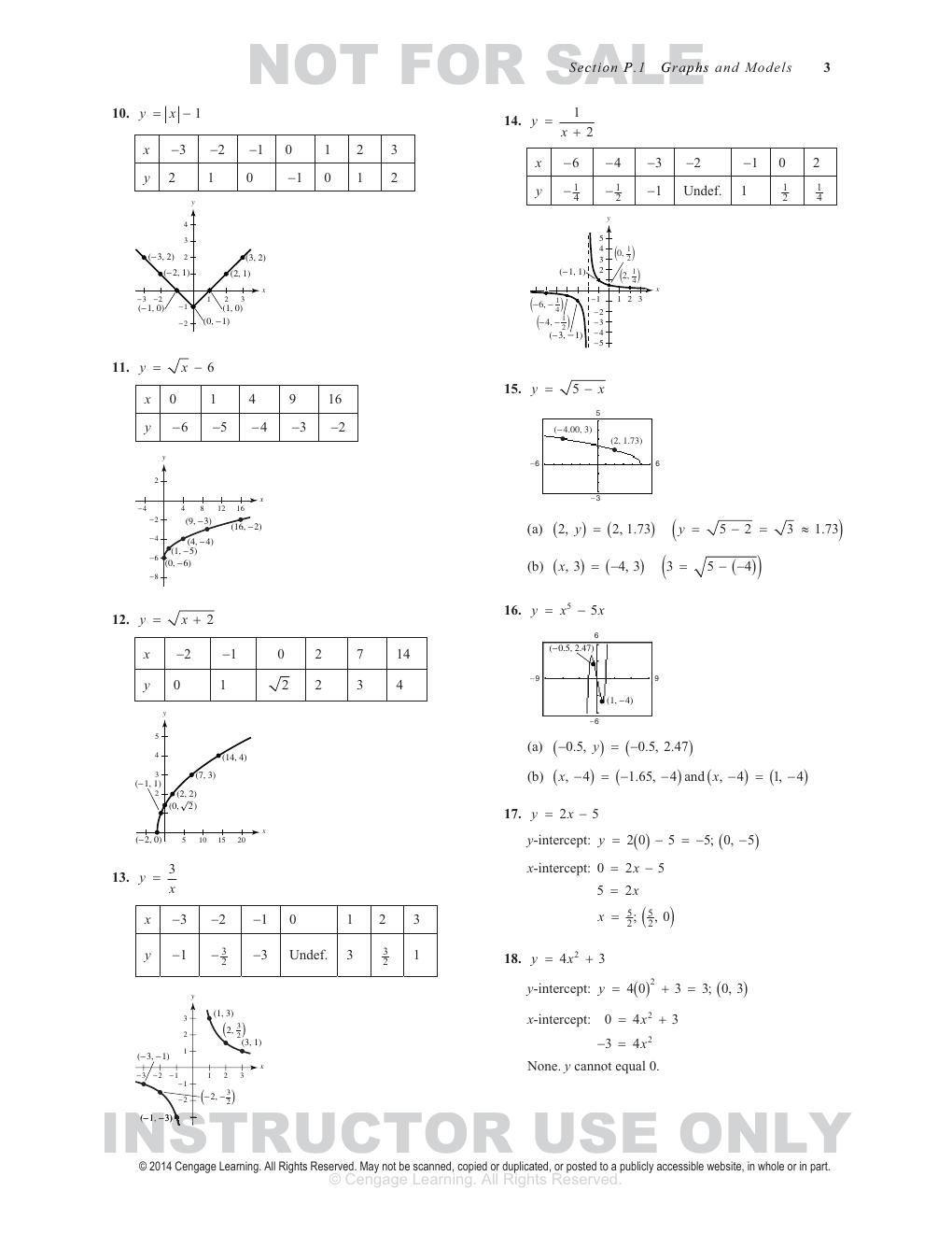 Preview page 3 of Instructor's Solutions Manual for "Calculus, 10th edition By Larson Edward