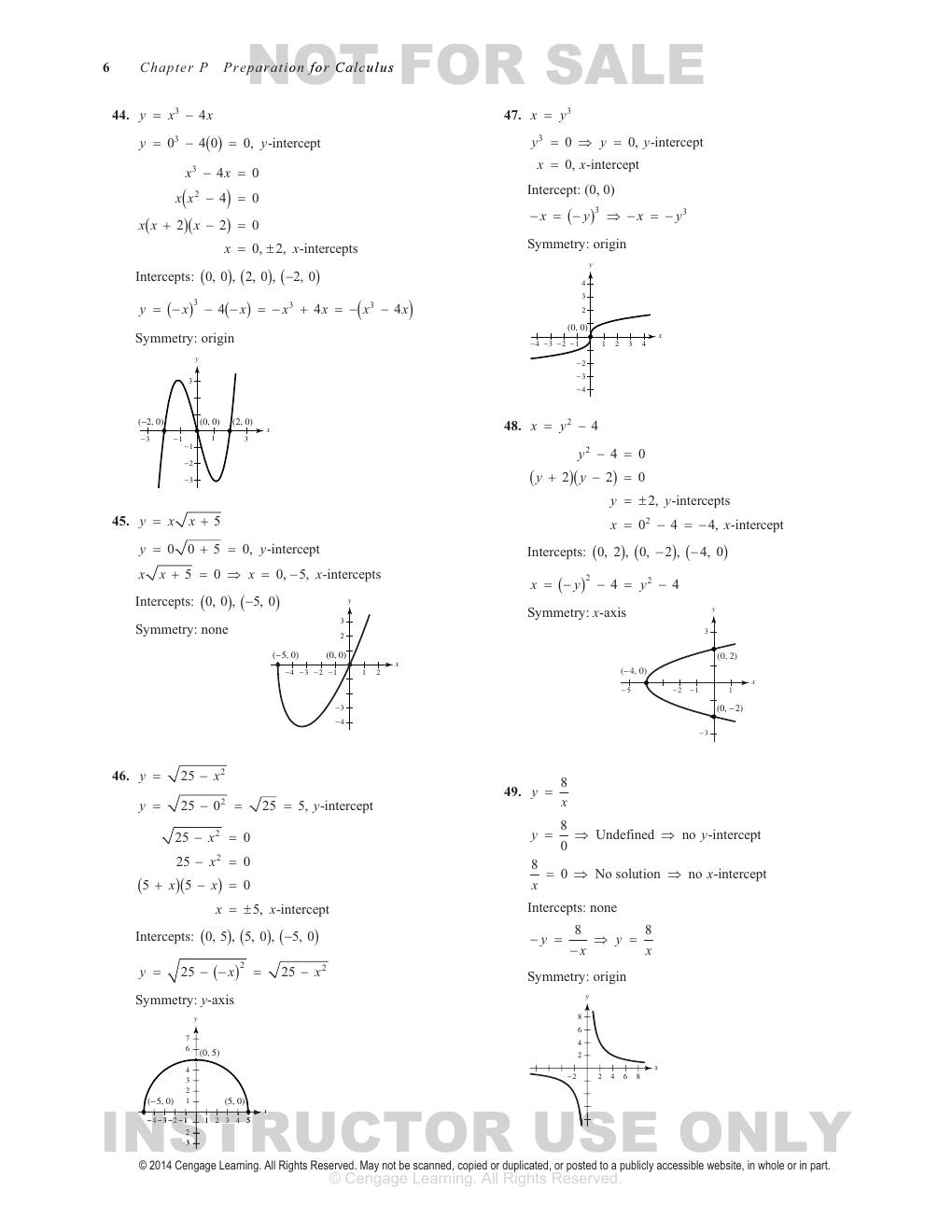 Preview page 6 of Instructor's Solutions Manual for "Calculus, 10th edition By Larson Edward