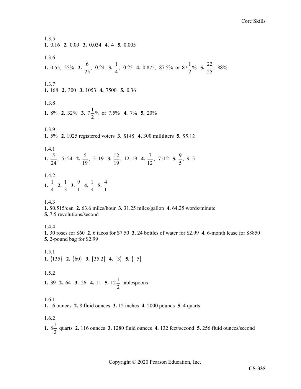 Preview page 3 of Quantitative Reasoning or Liberal Arts Math 1st Edition By Pearson (Workbook Answers All Chapters, 100% Original Verifie
