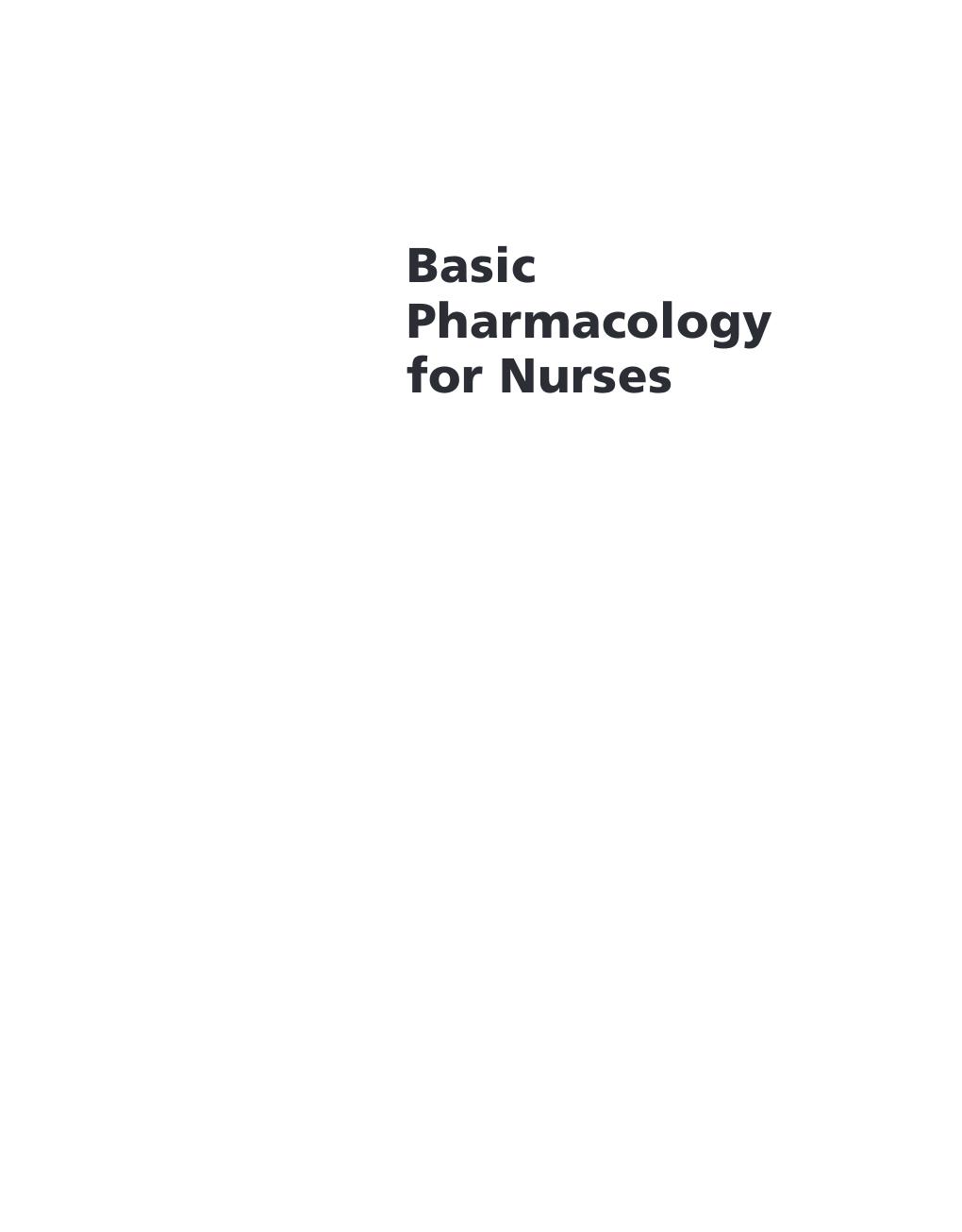 Preview page 3 of Claytons Basic Pharmacology for Nurses 19th Edition By Willihnganz MS  RN  CNE, Michelle J