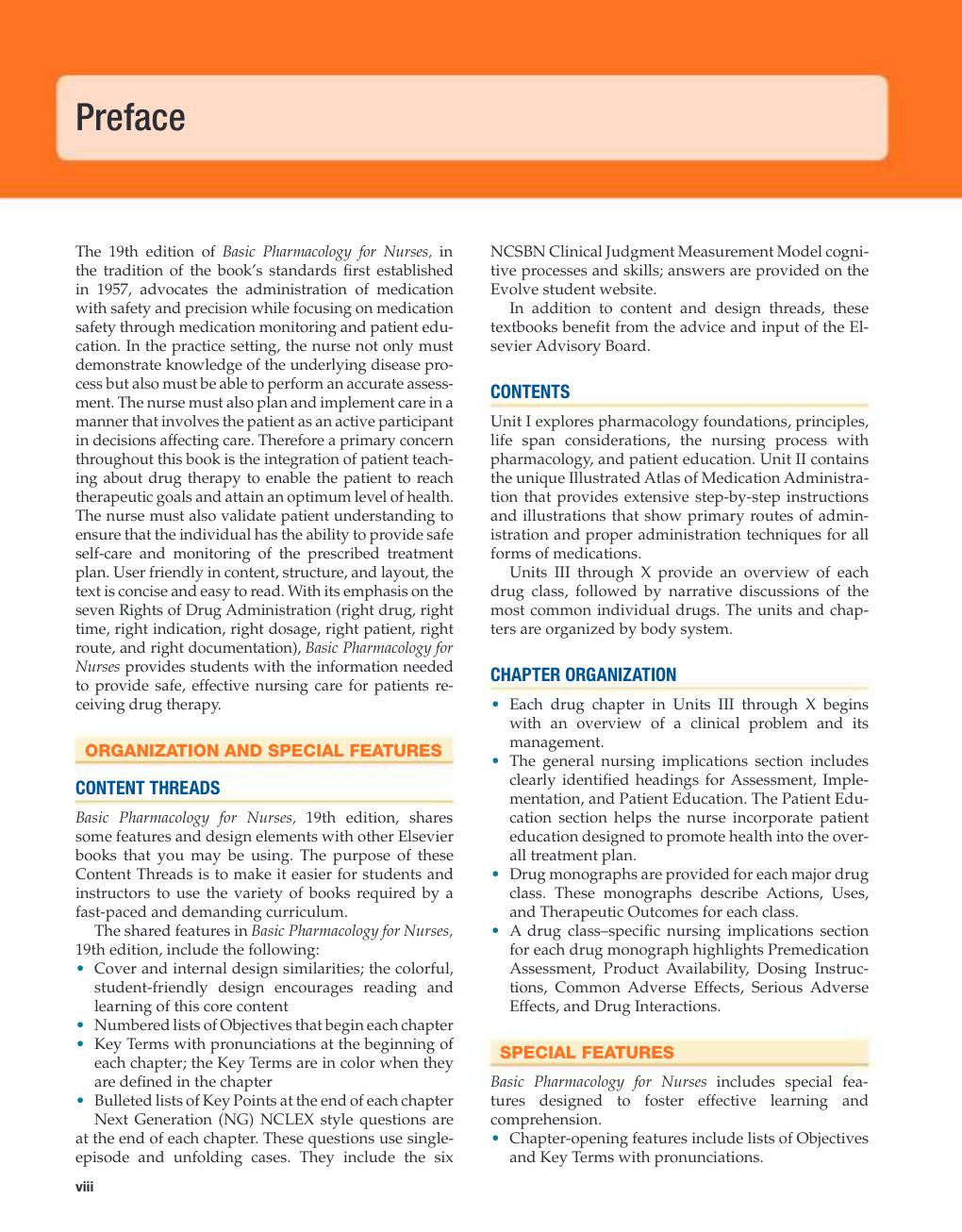 Preview page 10 of Claytons Basic Pharmacology for Nurses 19th Edition By Willihnganz MS  RN  CNE, Michelle J