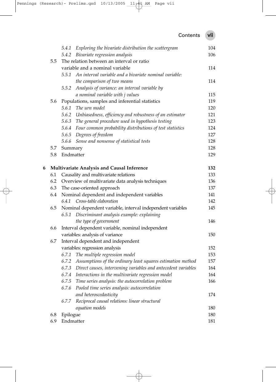 Preview page 8 of Doing Research in Political Science An Introduction to Comparative Methods and Statistics 2nd Edition By Paul Pennings,