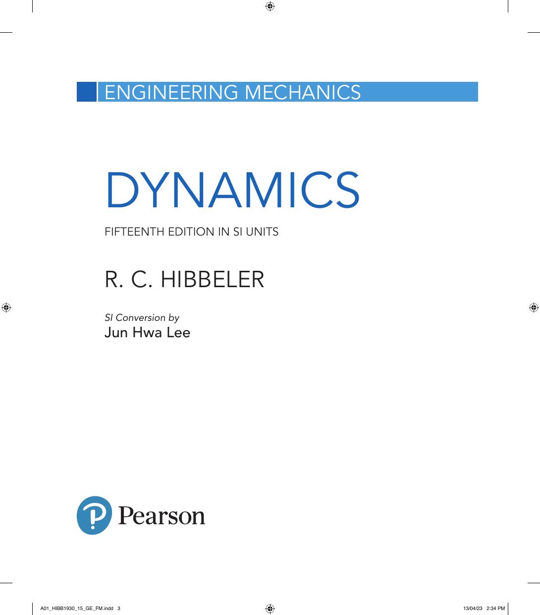 Preview page 4 of ENGINEERING MECHANICS dynamics 15th Global Edition By R C Hibbeler