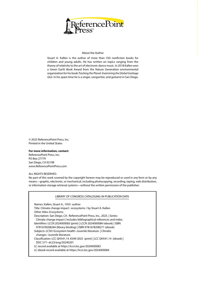 Preview page 2 of Climate Change Impact Ecosystems 1st Edition By Stuart A. Kallen