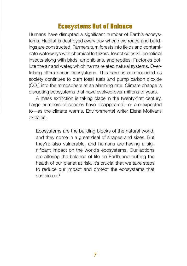 Preview page 7 of Climate Change Impact Ecosystems 1st Edition By Stuart A. Kallen