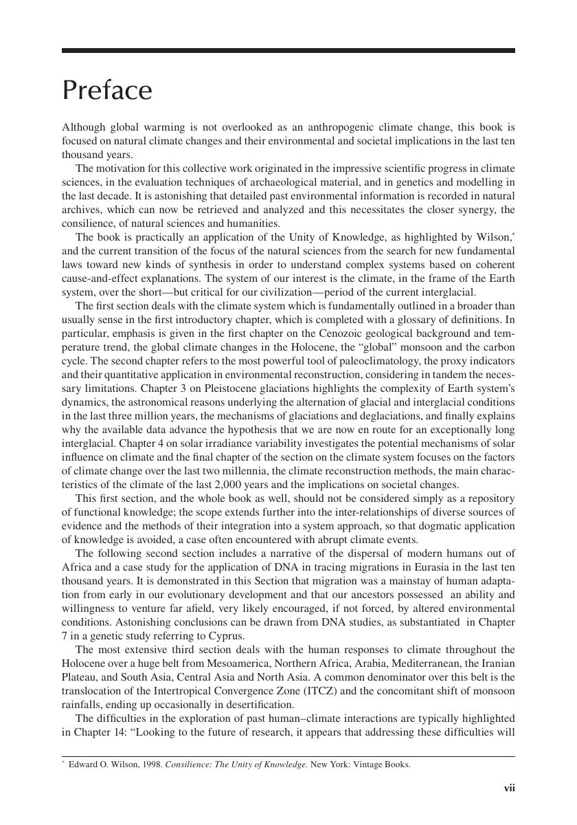 Preview page 7 of Climate Changes in the Holocene impacts and human adaptation 1st Edition By Eustathios Chiotis