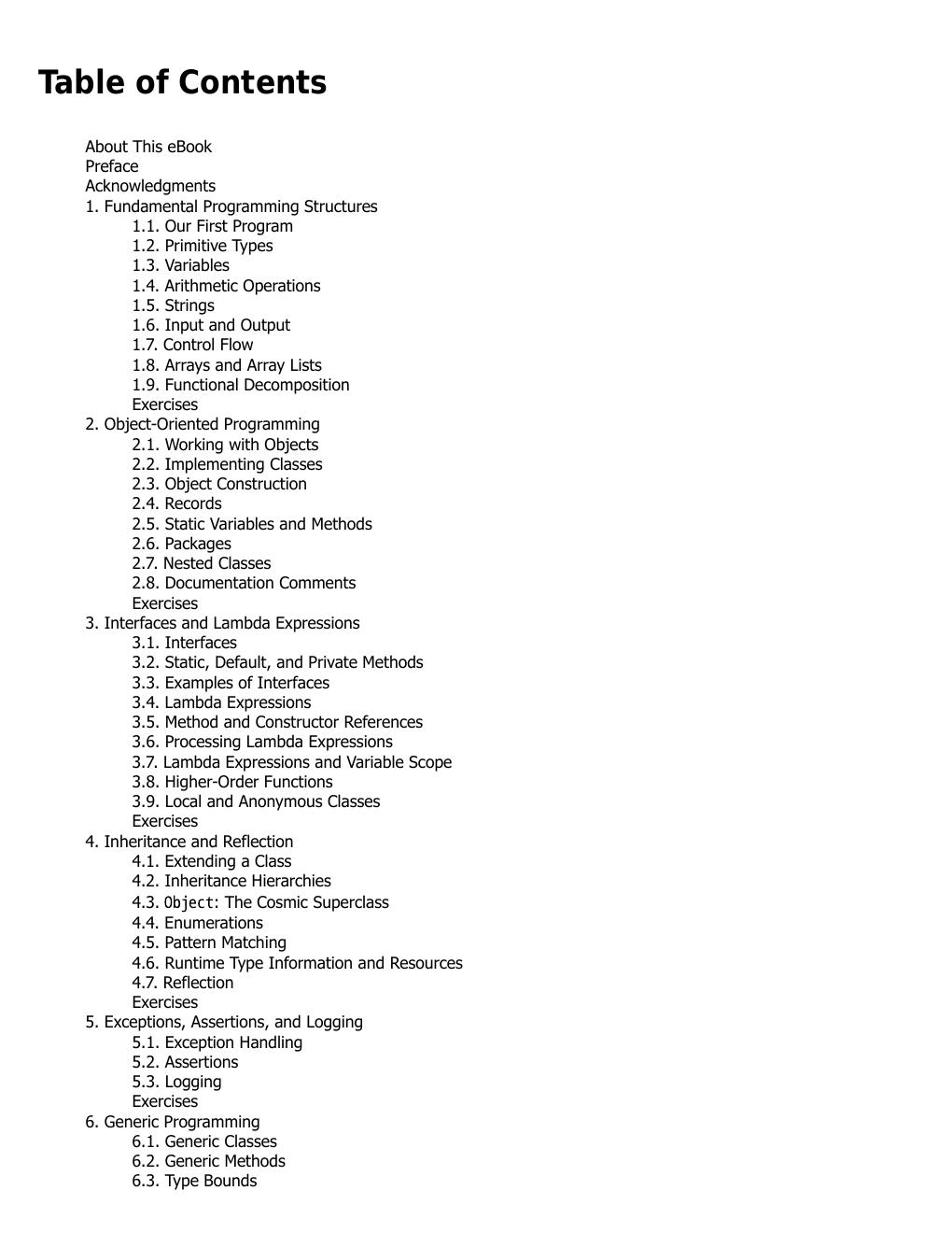 Preview page 6 of Core Java for the Impatient 4th Edition By Cay S. Horstmann
