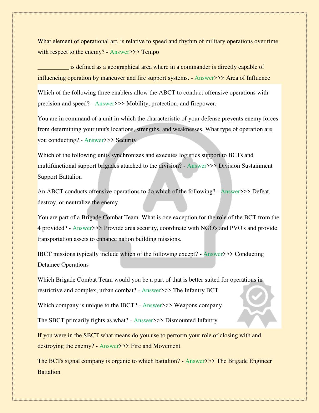 Preview page 3 of CAPTAINS CAREER COURSE (CCC) MODULE 3 POST-TEST EXAM NEWEST 2026/2027 STUDY QUESTIONS WITH CORRECT ANSWERS 100% TOP RATE