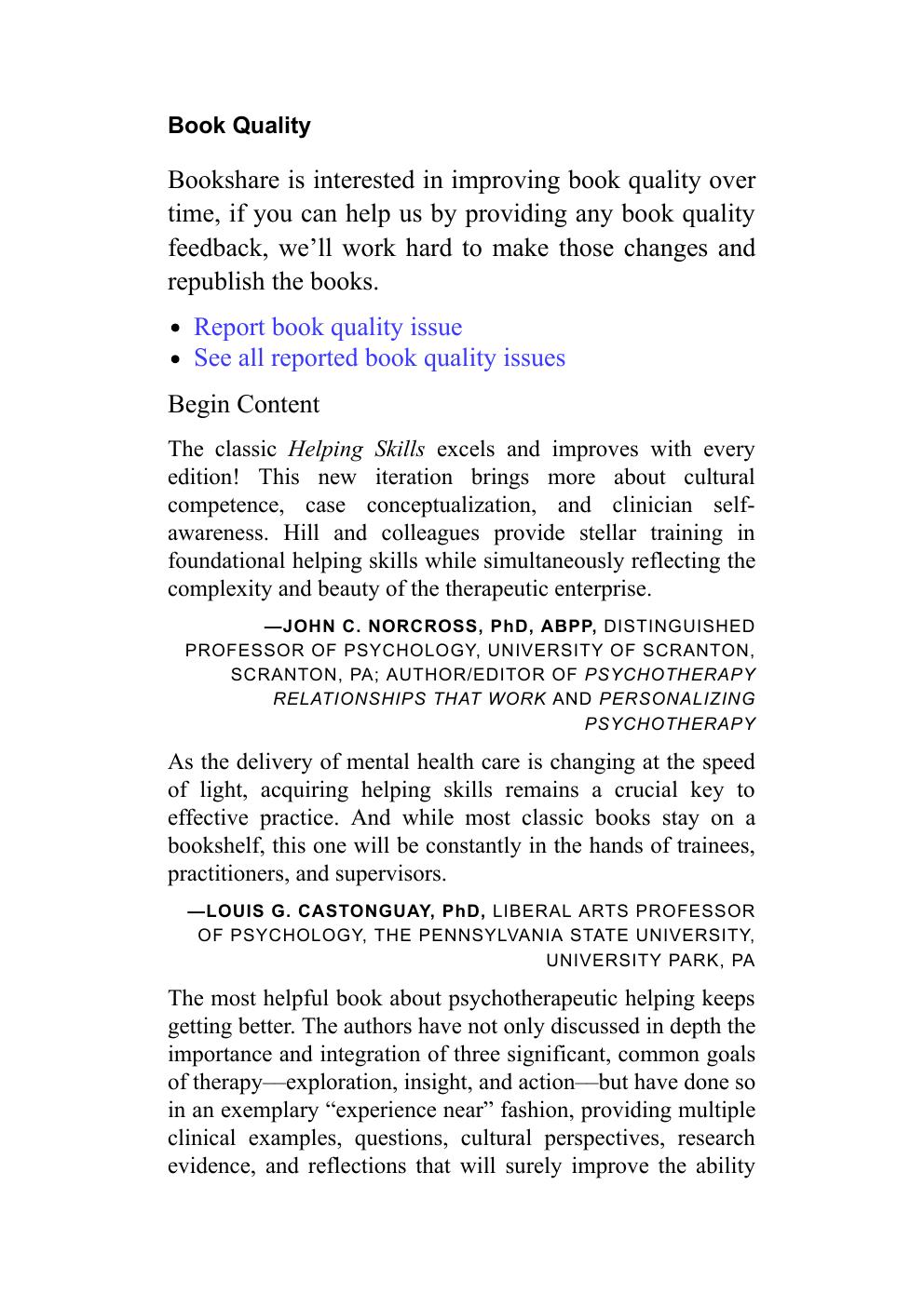 Preview page 8 of Helping Skills 6th Edition By Clara E. Hill, Harold Chui, Judith A. Gerstenblith