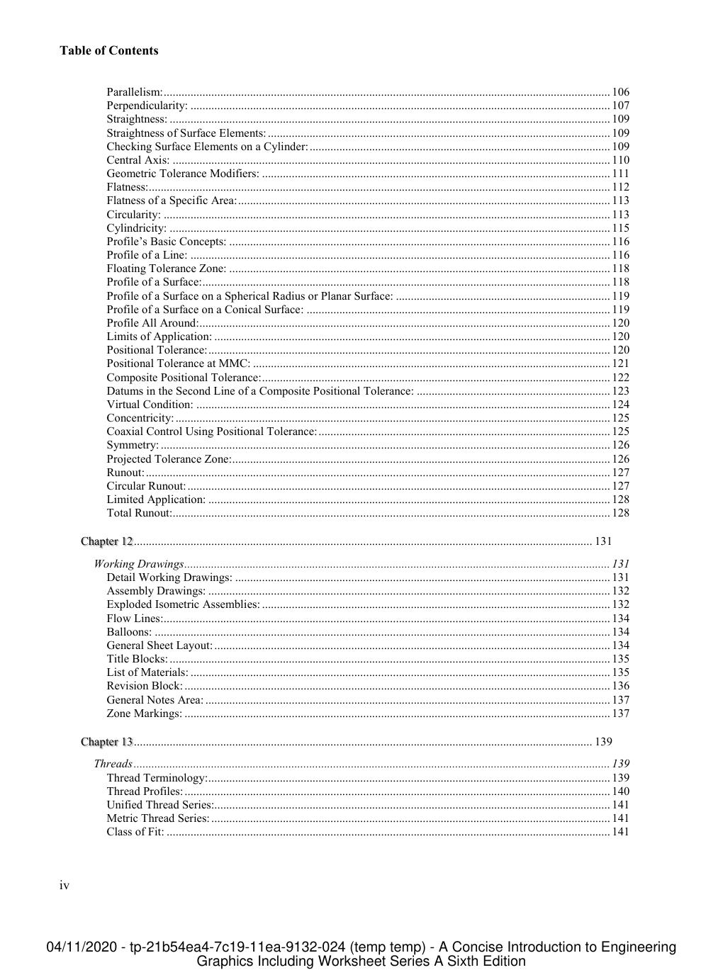 Preview page 7 of A Concise Introduction to Engineering Graphics Including Worksheet Series A 6th Edition By Timothy Sexton