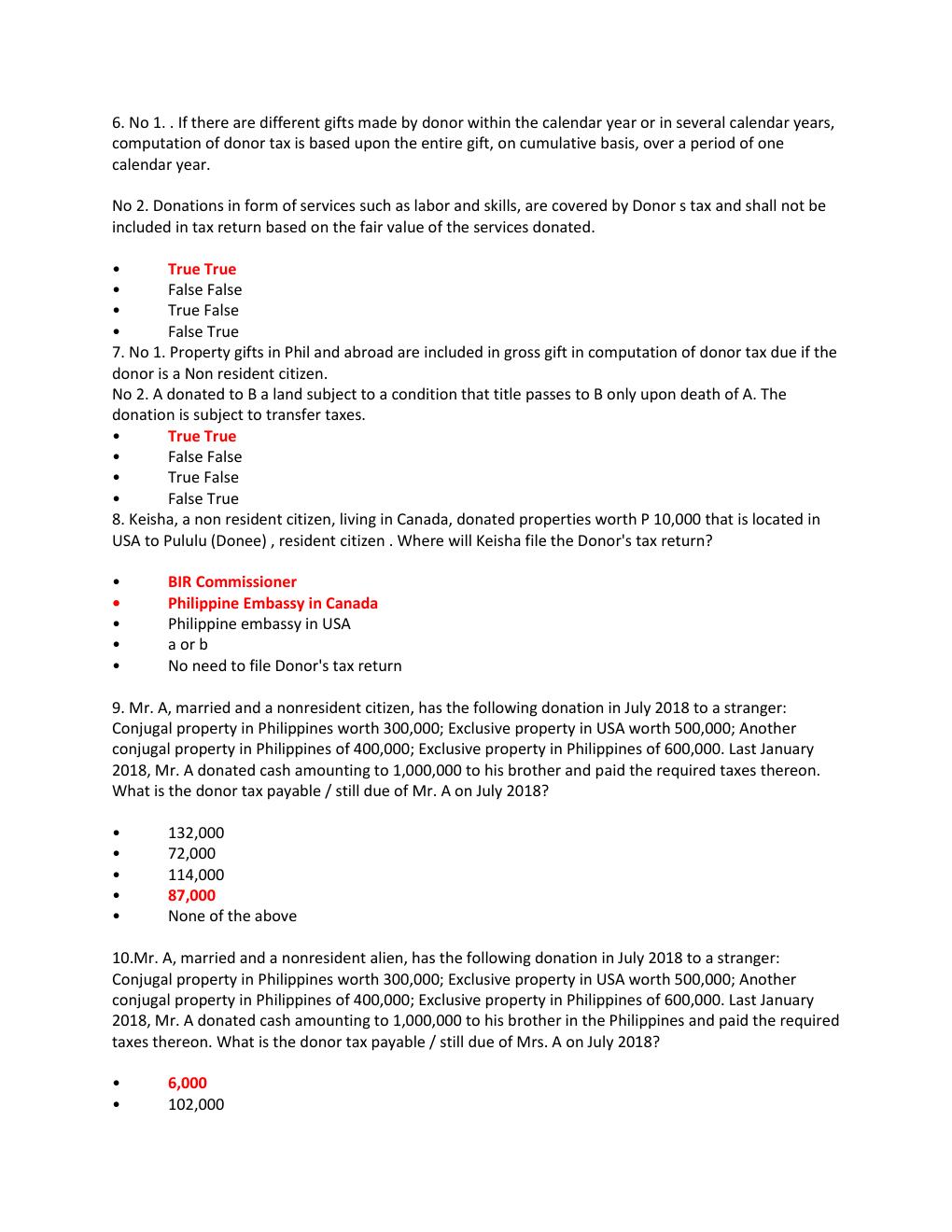 Preview page 3 of TAX Q&A Tentative Answers for Assignment No 2.