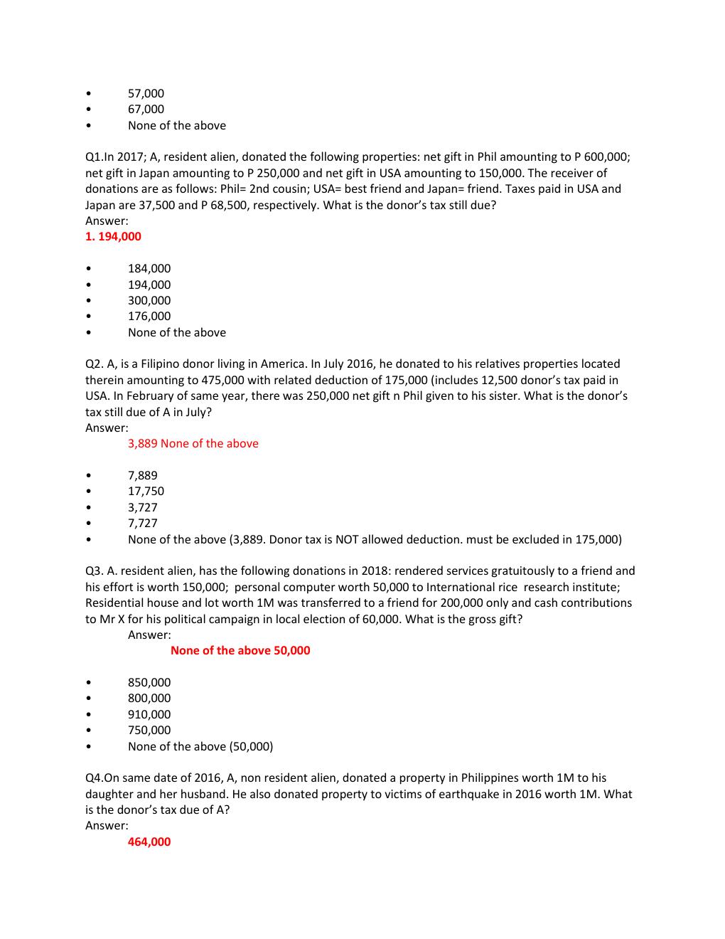 Preview page 4 of TAX Q&A Tentative Answers for Assignment No 2.