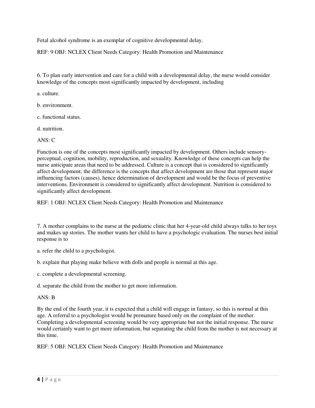 Preview page 4 of Test Bank -Advanced Practice Nursing: Essentials for Role Development 5th Edition by Lucille A. Joel All Chapters A+