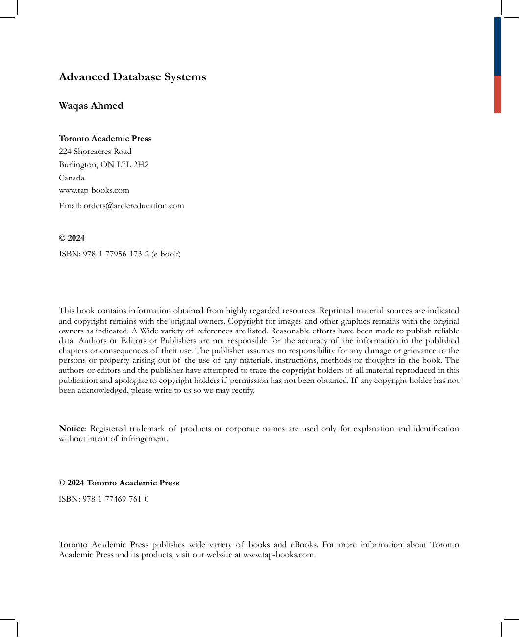 Preview page 3 of Advanced Database Systems 1st Edition By Waqas Ahmed