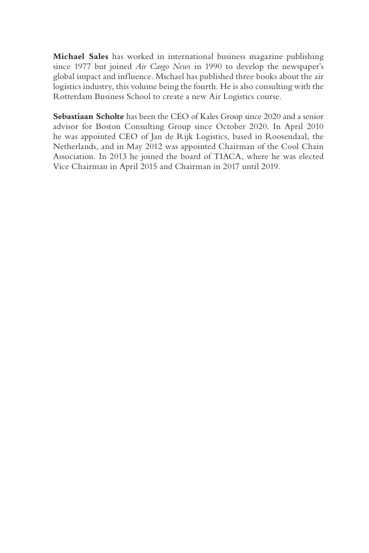 Preview page 3 of Air Cargo Management 3rd Edition By Michael Sales, Sebastiaan Scholte