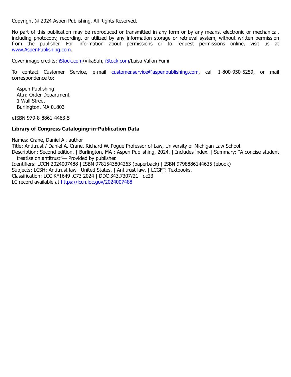 Preview page 5 of Antitrust 2nd Edition By Daniel A. Crane