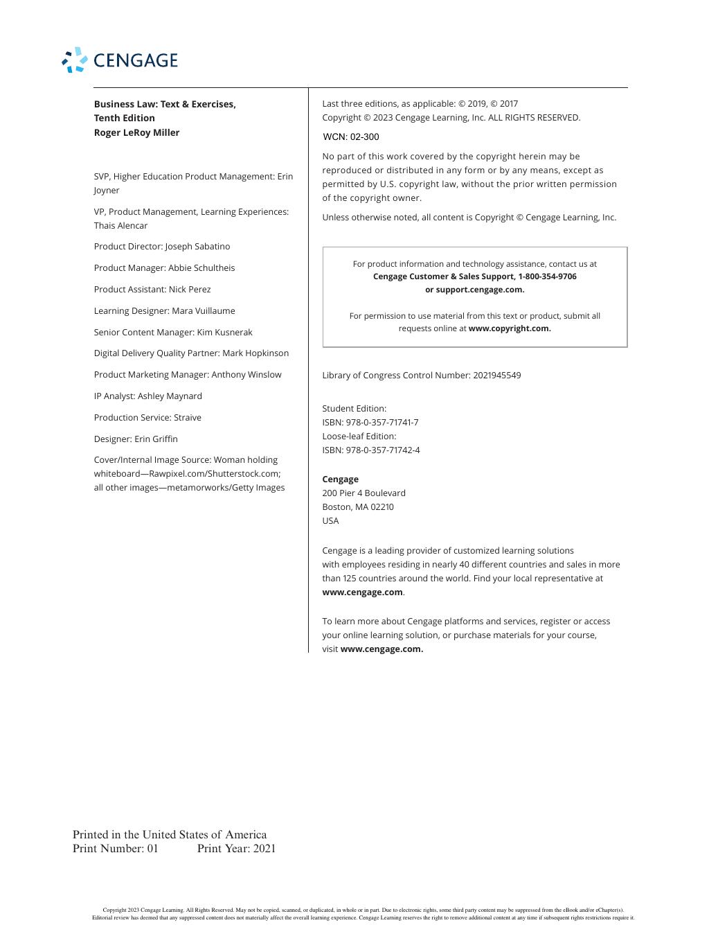 Preview page 5 of Business Law Text & Exercises 10th Edition By Roger Miller