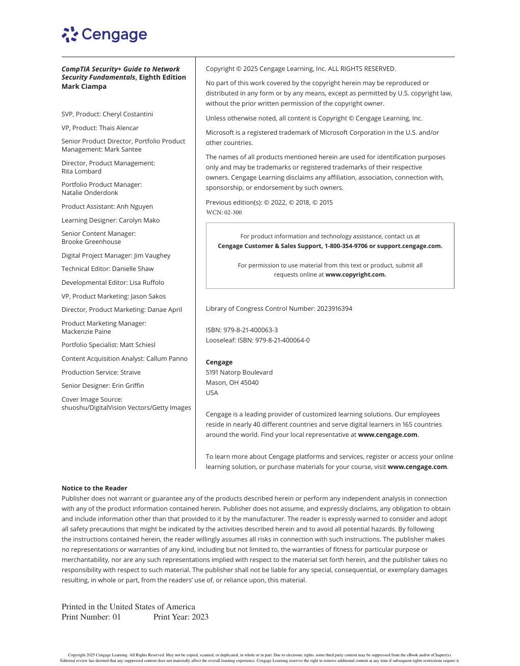 Preview page 4 of CompTIA Security+ Guide to Network Security Fundamentals, 8th Edition By Mark Ciampa