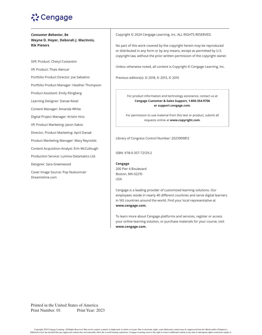 Preview page 3 of Consumer Behavior 8th Edition By Wayne D. Hoyer, Deborah J. MacInnis, Rik Pieters