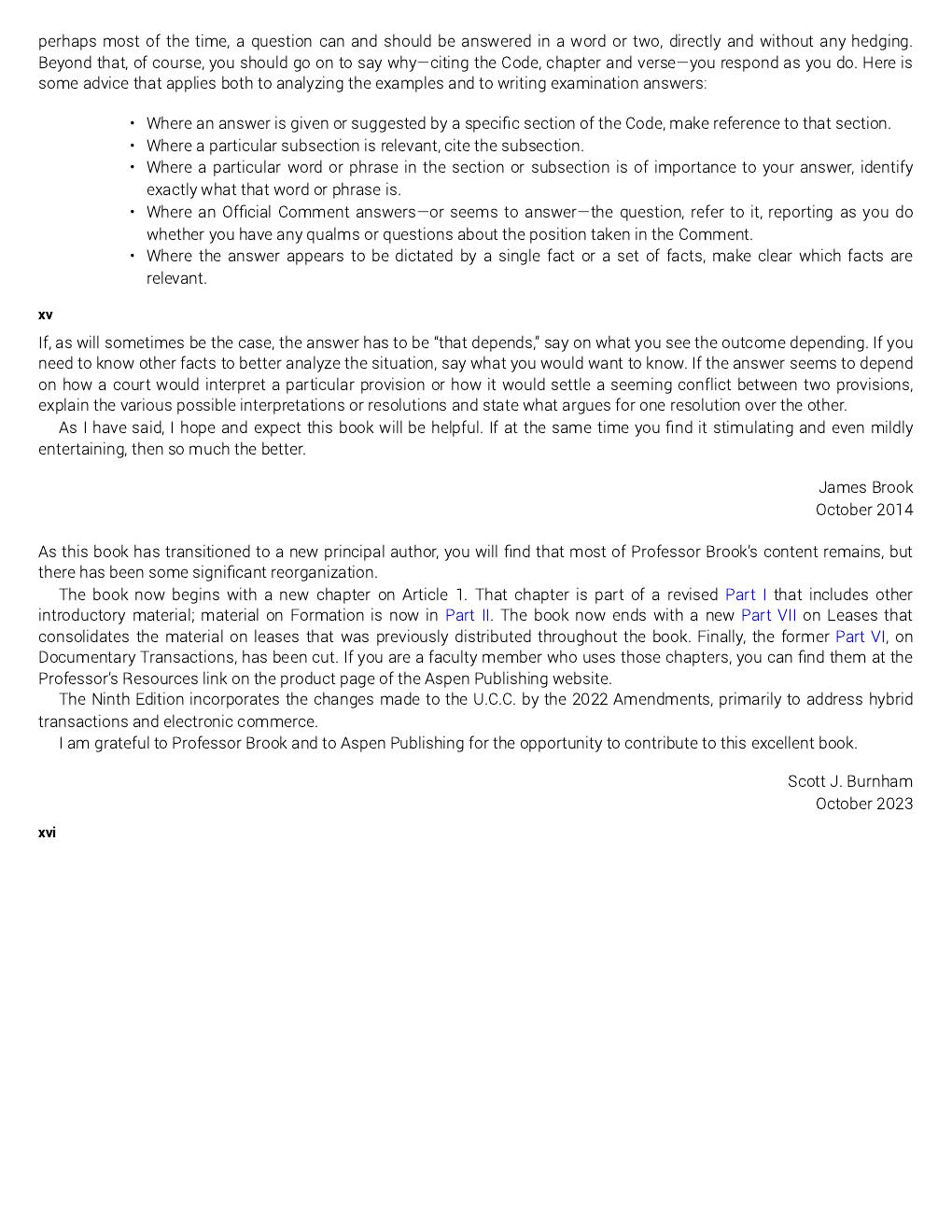 Preview page 9 of Examples & Explanations Sales and Leases 9th Edition By Scott J. Burnham, James J. Brook