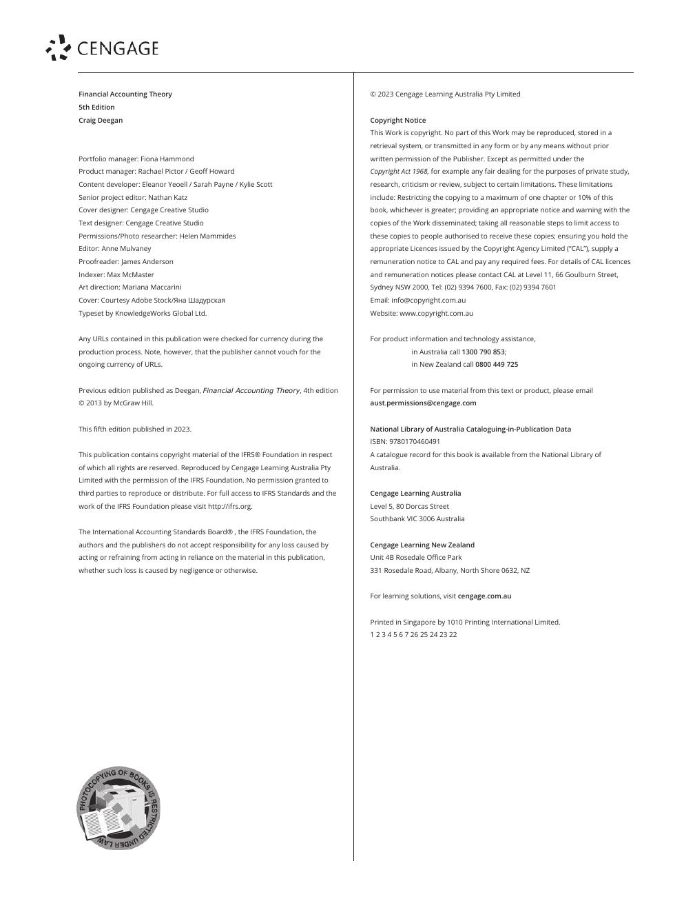 Preview page 3 of Financial Accounting Theory 5th Edition By Craig Deegan
