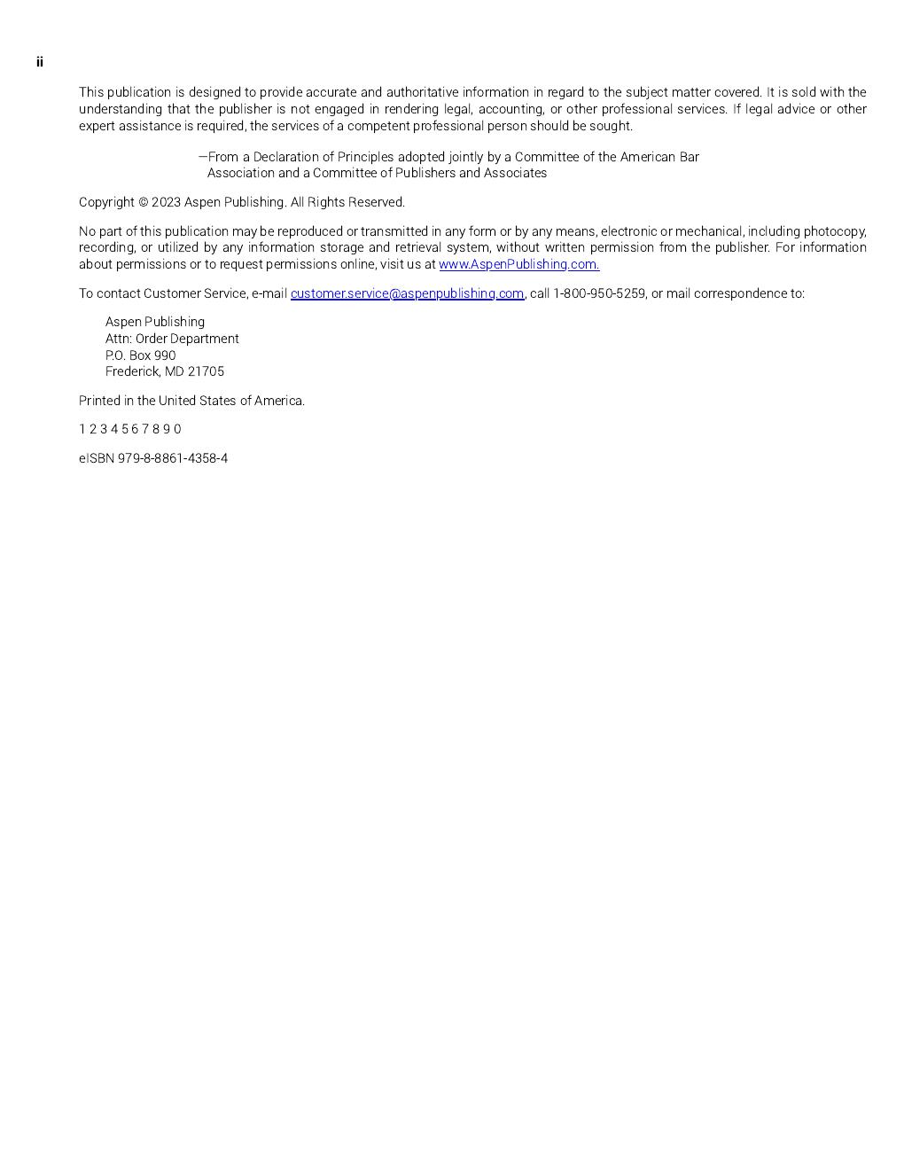 Preview page 3 of Health Law Keyed to Courses Using 9th Edition By Aspen Publishing