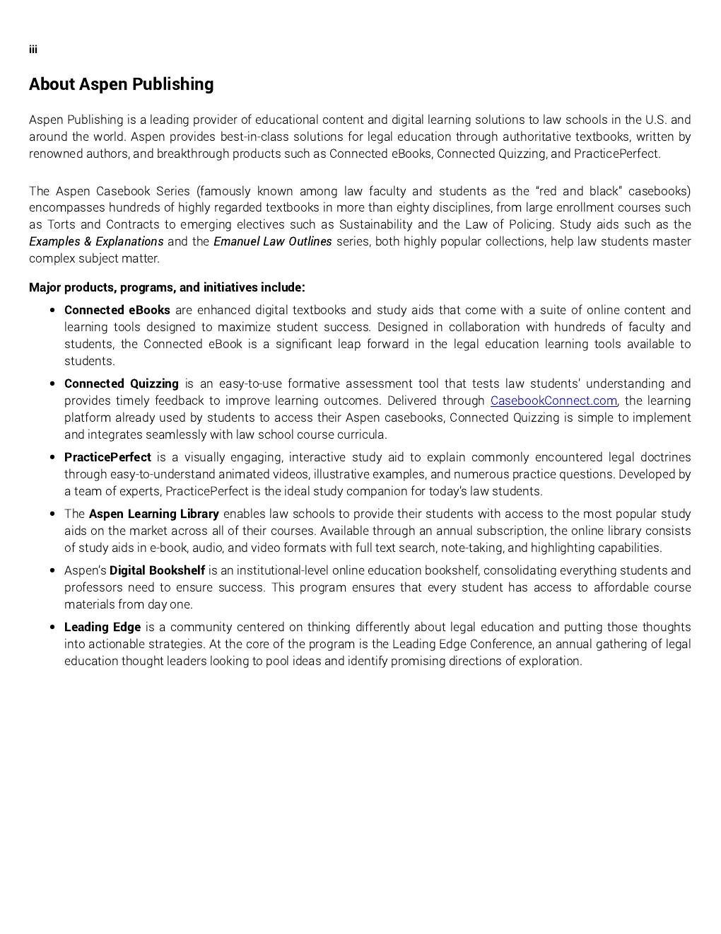 Preview page 4 of Health Law Keyed to Courses Using 9th Edition By Aspen Publishing