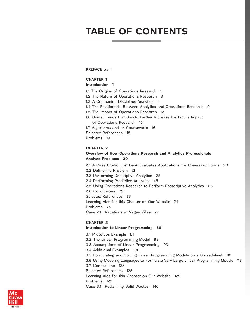 Preview page 7 of Introduction to Operations Research 2024 Release By Frederick Hillier, Gerald Lieberman
