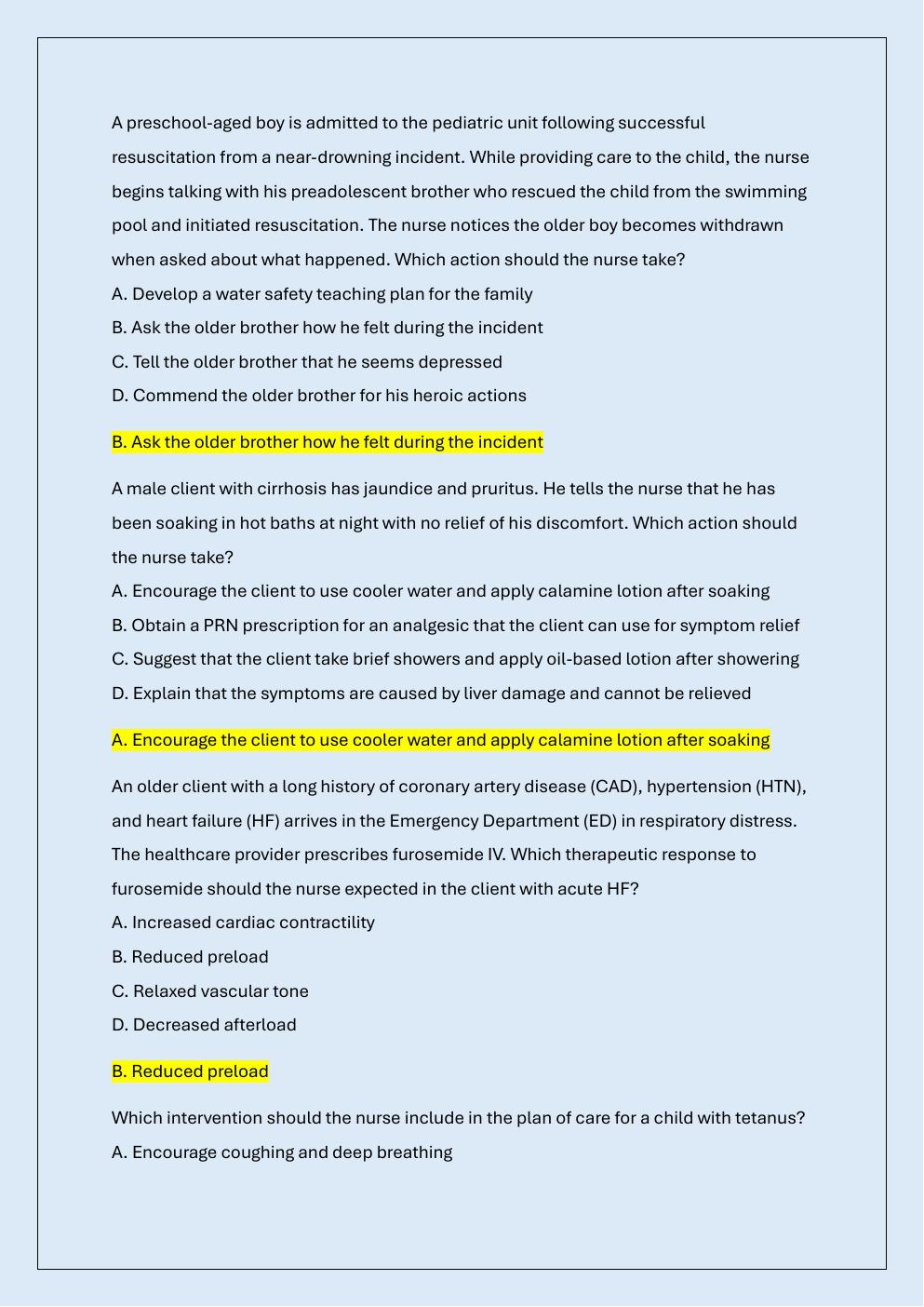 Preview page 4 of RN EXIT HESI EXAM REVIEW /RN HESI EXIT  EXAM PRATICE