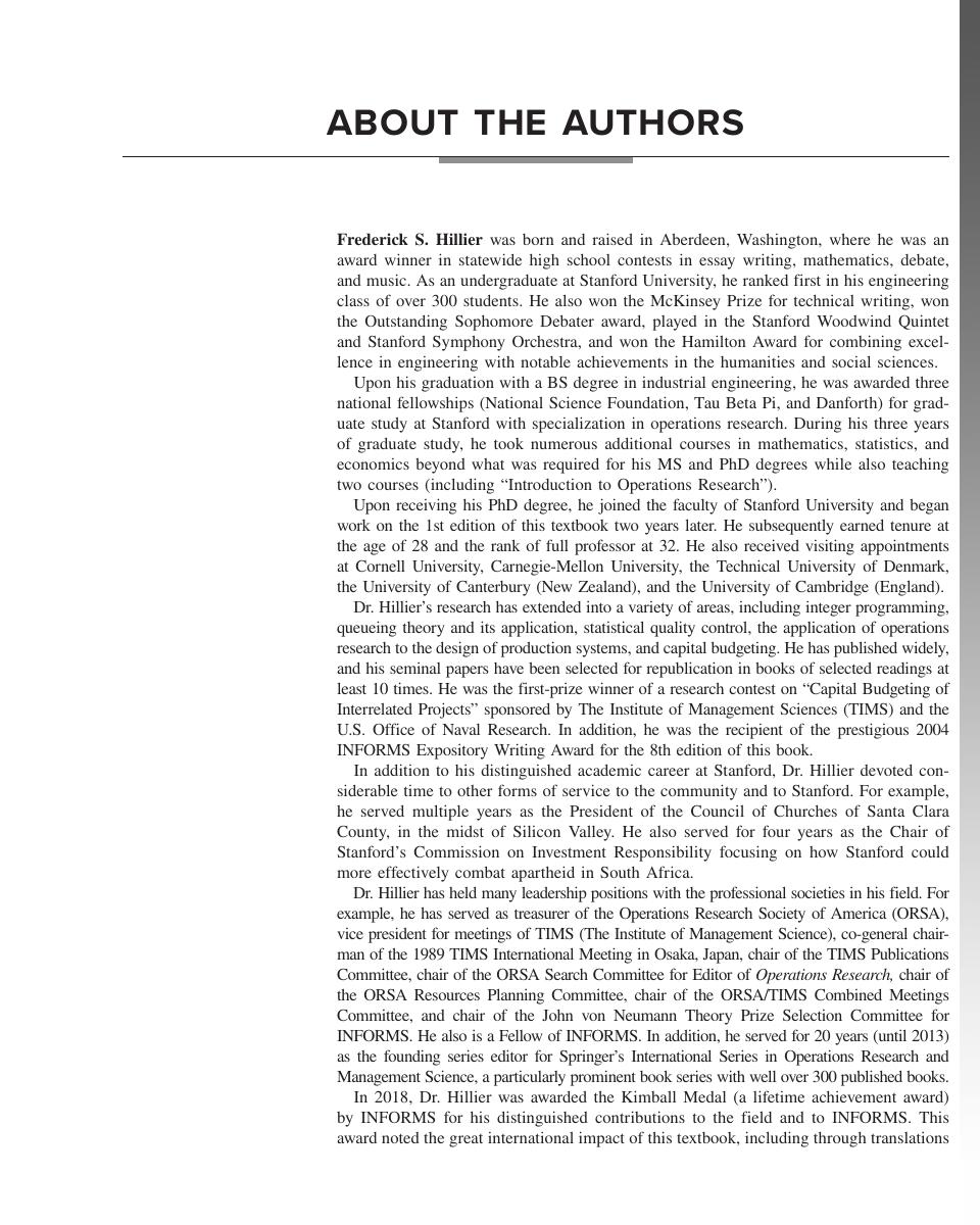 Preview page 4 of ISE Introduction to Operations Research 2024 Release By Frederick Hillier, Gerald Lieberman