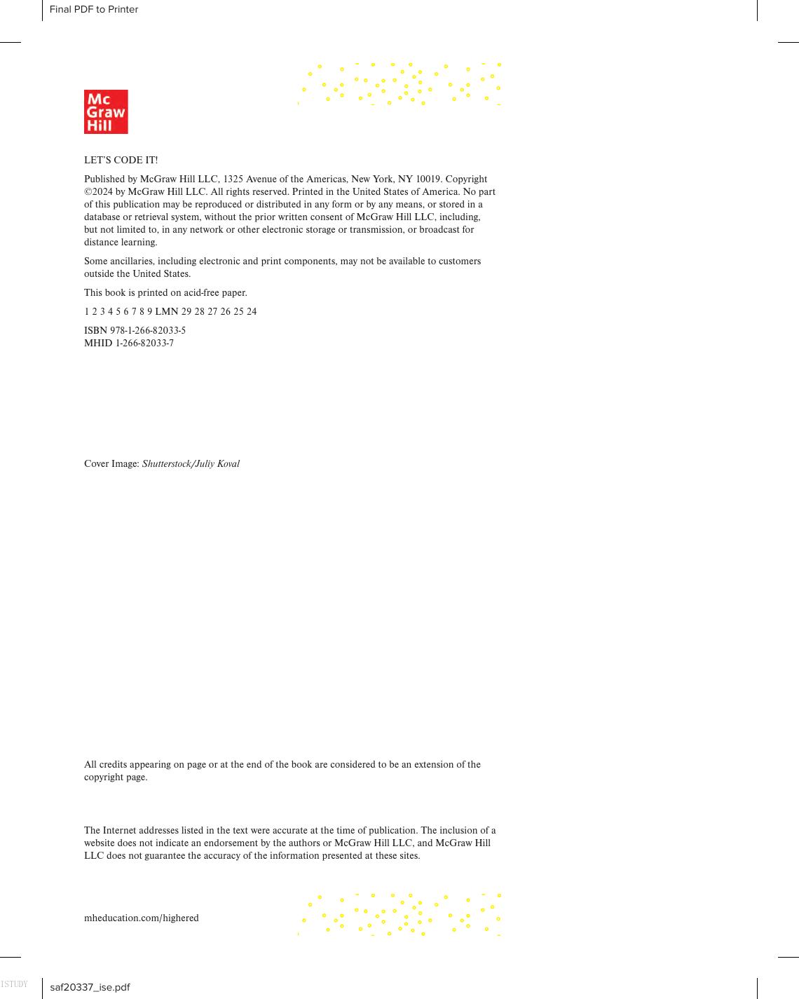 Preview page 3 of Let's Code It! 2024 2025 Code Edition Evergreen Release 4th Edition By Shelley Safian, Mary Johnson