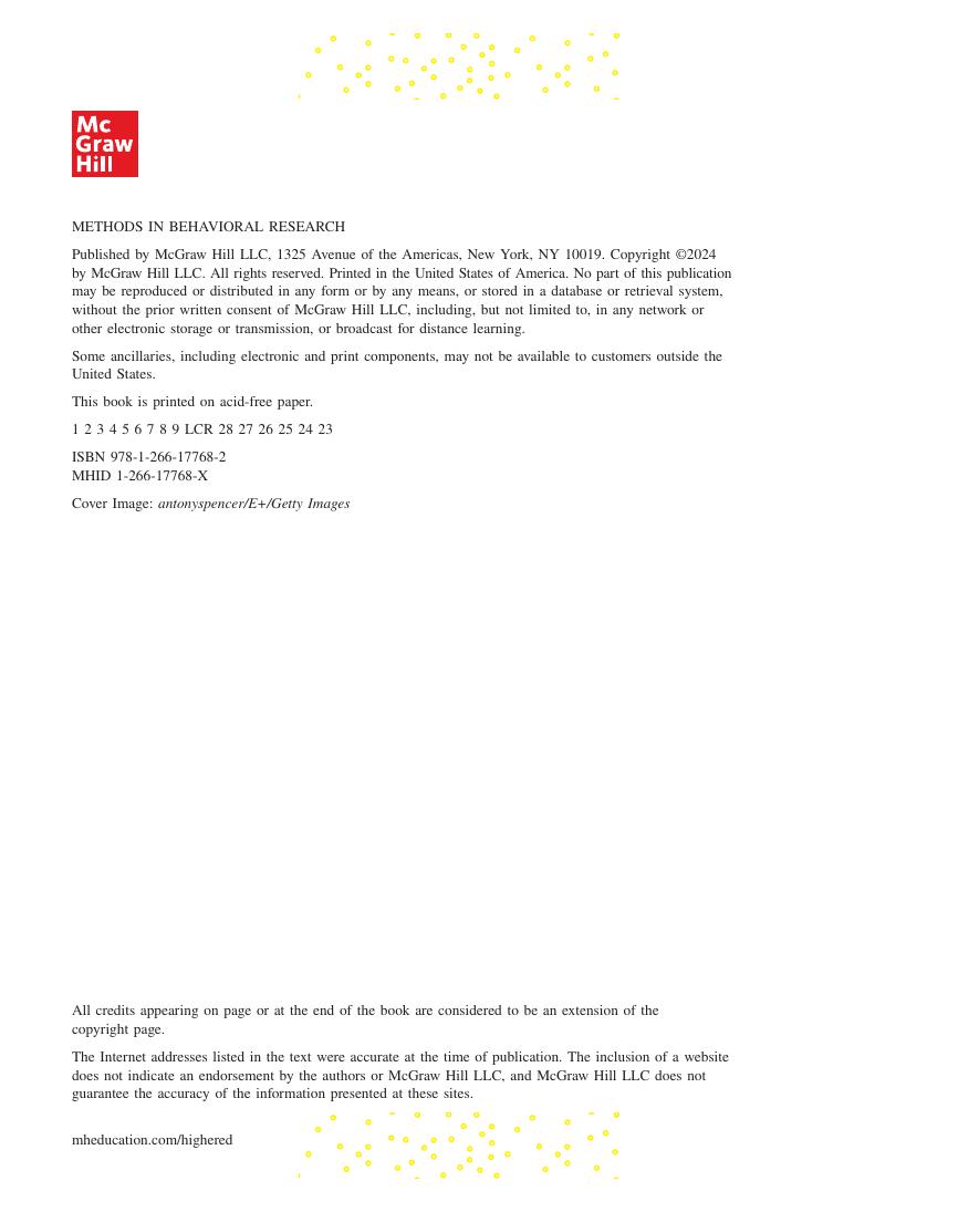 Preview page 5 of Methods in Behavioral Research 15th Edition By Paul Cozby, Scott Bates