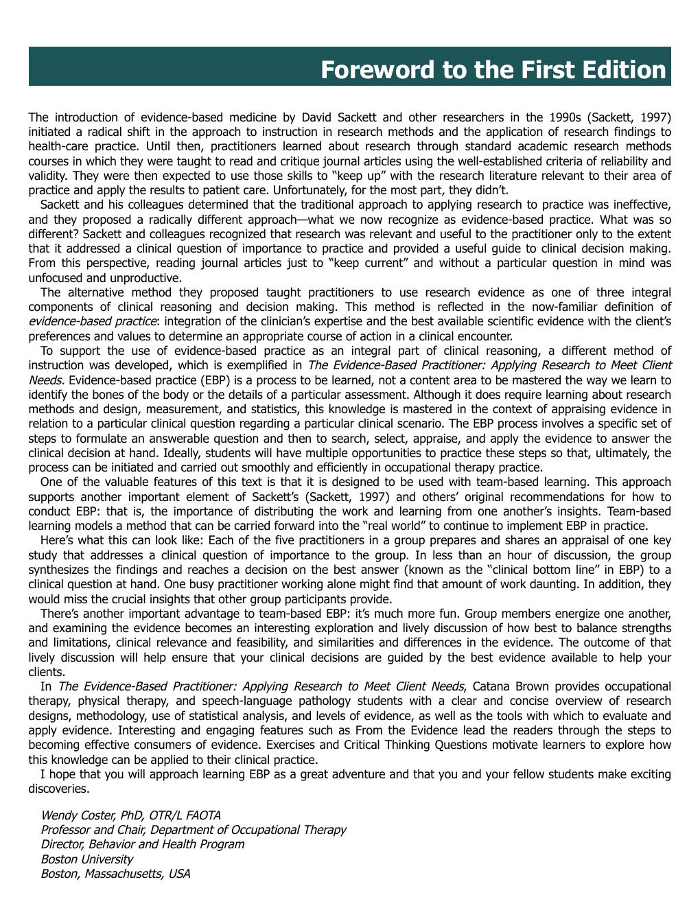 Preview page 5 of The Evidence Based Practitioner Applying Research to Meet Client Needs 2nd Edition By Catana Brown