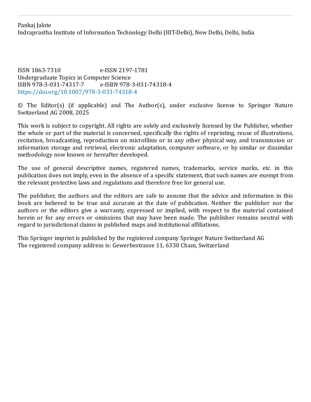 Preview page 5 of A Concise Introduction to Software Engineering With Open Source and GenAI 2nd Edition By Pankaj Jalote
