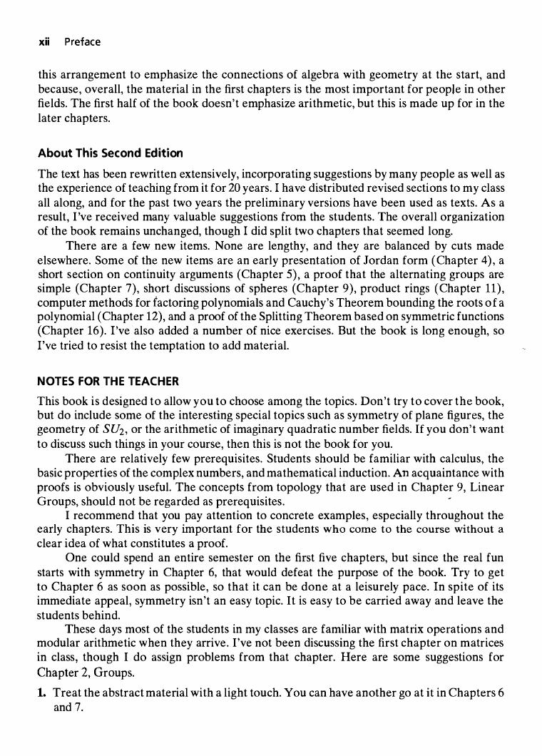 Preview page 10 of Algebra Updated 2nd Edition By Michael Artin