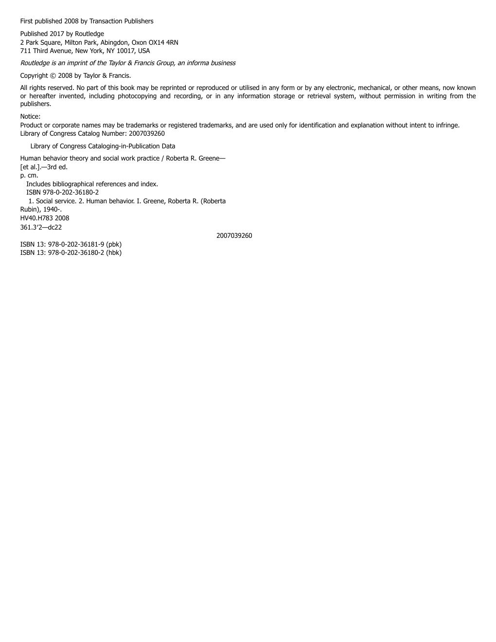 Preview page 4 of Human Behavior Theory and Social Work Practice 3rd Edition By Roberta Greene, Roberta Greene