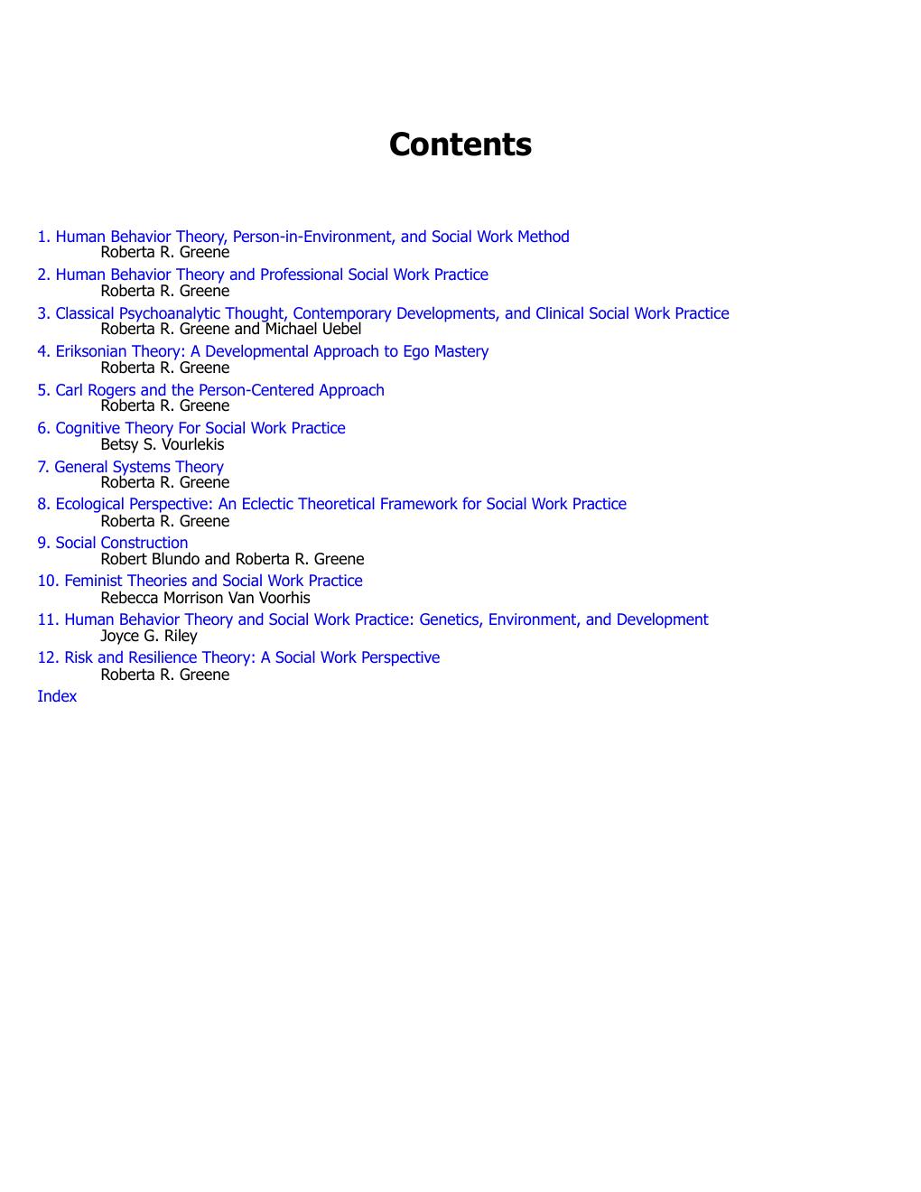 Preview page 5 of Human Behavior Theory and Social Work Practice 3rd Edition By Roberta Greene, Roberta Greene