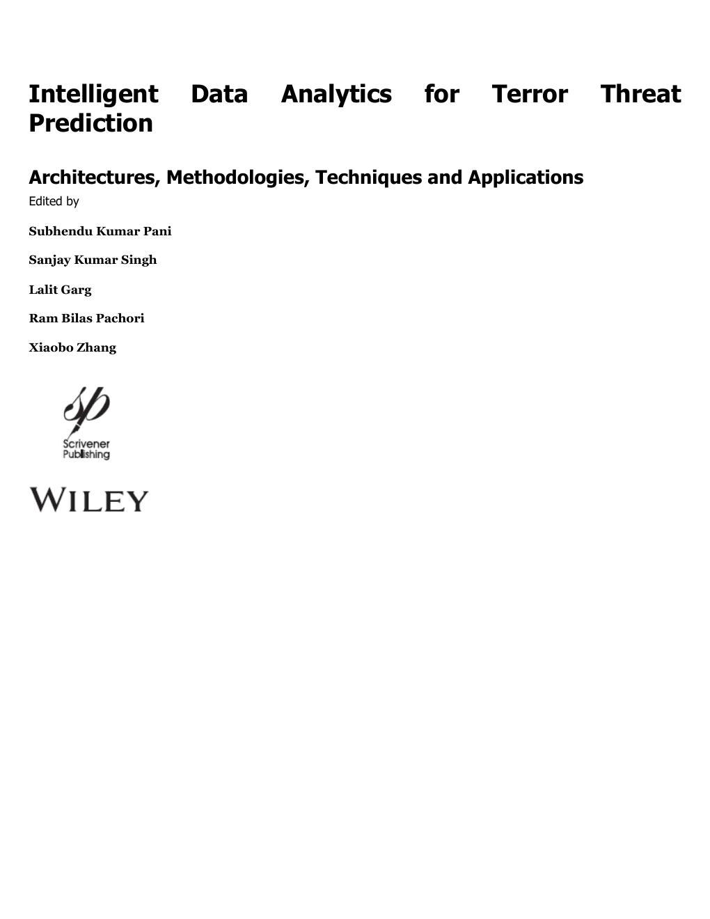 Preview page 2 of Intelligent Data Analytics for Terror Threat Prediction 1st Edition By Kumar Pani, Sanjay Kumar Singh, Lalit Garg, Ram B