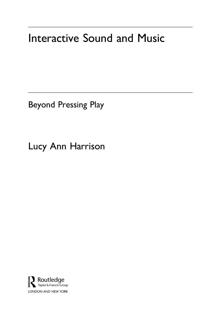 Preview page 2 of Interactive Sound and Music 1st Edition By Lucy Ann Harrison