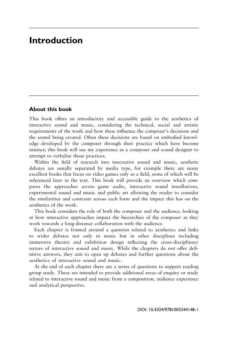 Preview page 9 of Interactive Sound and Music 1st Edition By Lucy Ann Harrison