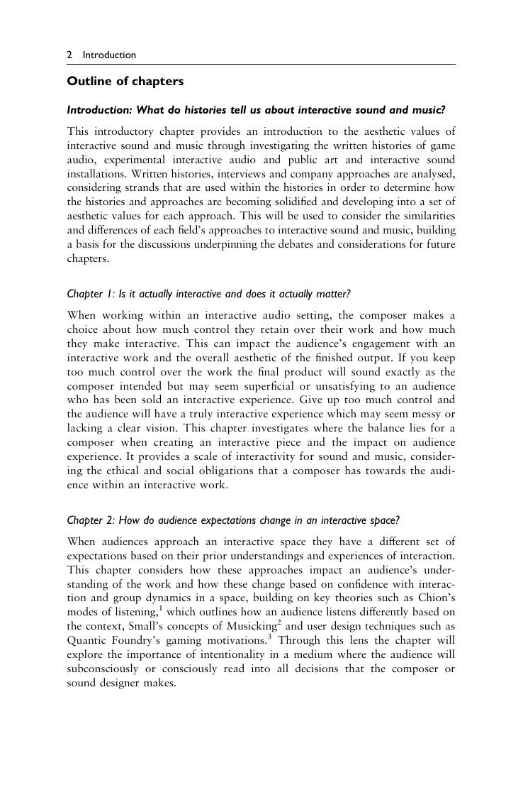 Preview page 10 of Interactive Sound and Music 1st Edition By Lucy Ann Harrison