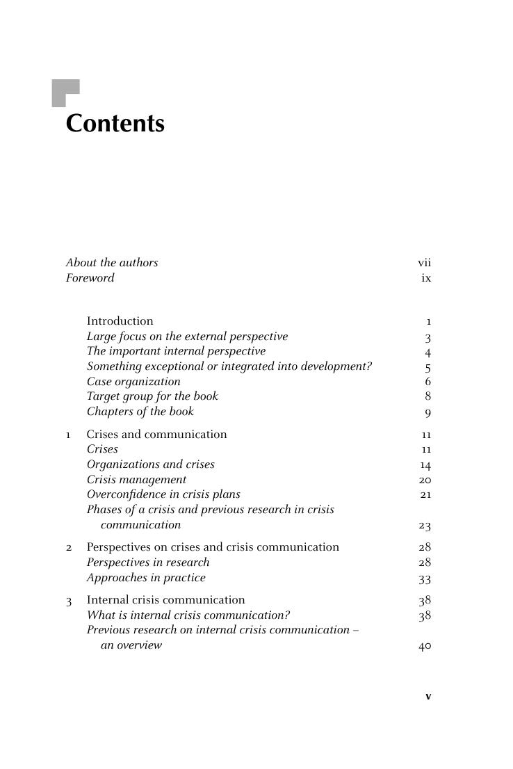 Preview page 5 of Internal Crisis Communication 1st Edition By Mats Heide, Charlotte Simonsson