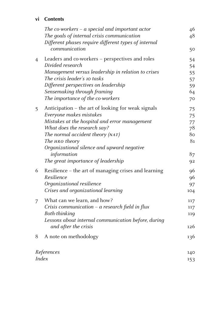 Preview page 6 of Internal Crisis Communication 1st Edition By Mats Heide, Charlotte Simonsson