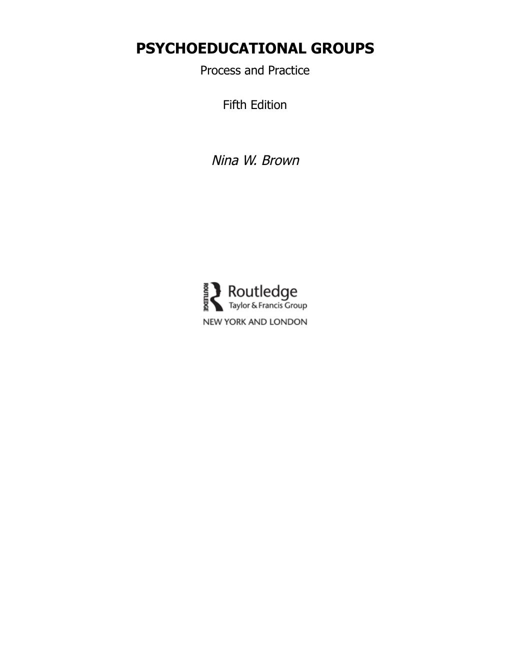 Preview page 2 of Psychoeducational Groups Process and Practice 5th Edition By Nina W Brown
