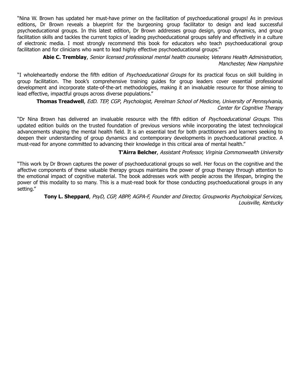 Preview page 3 of Psychoeducational Groups Process and Practice 5th Edition By Nina W Brown
