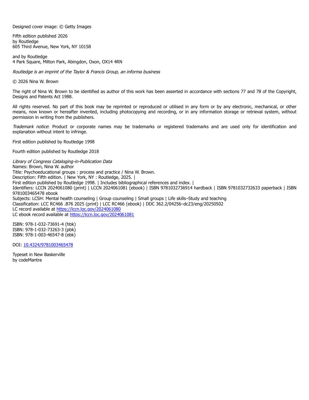 Preview page 5 of Psychoeducational Groups Process and Practice 5th Edition By Nina W Brown
