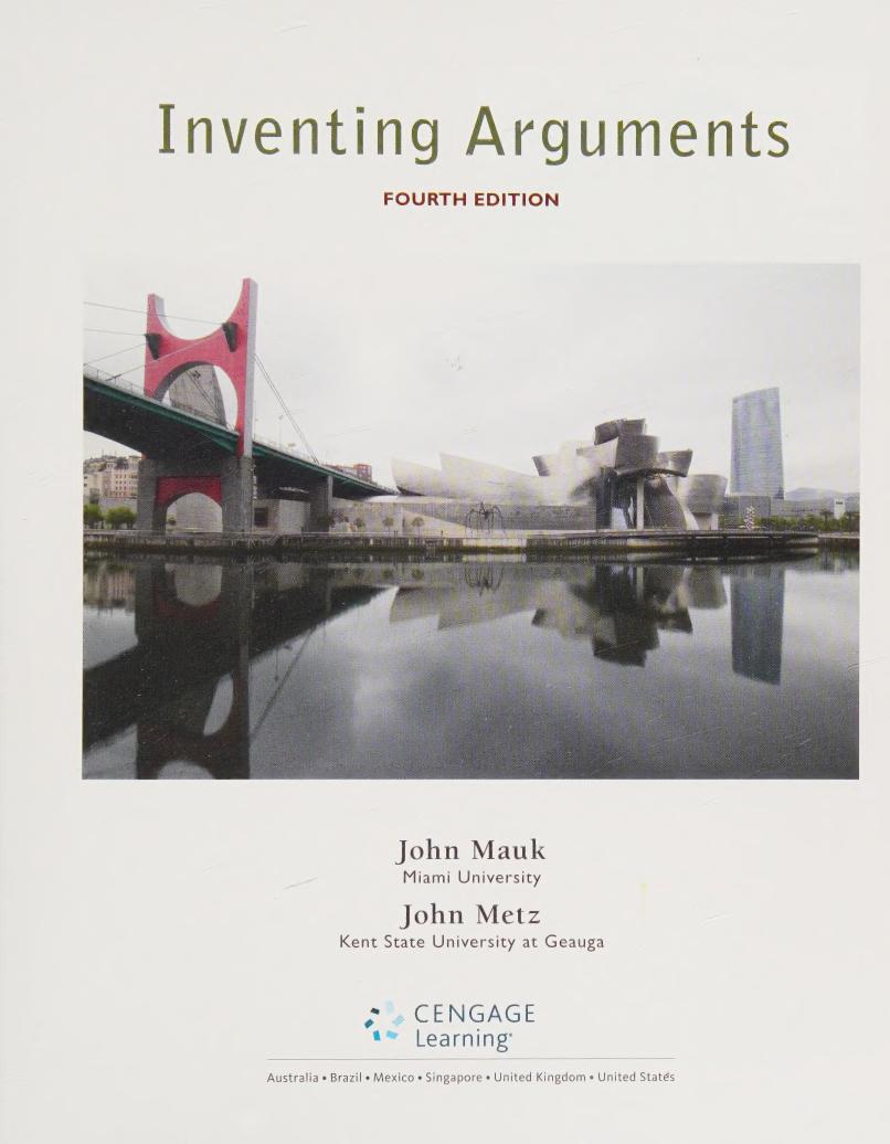 Preview page 3 of Inventing Arguments, Brief 4th Edition By John Mauk, Jhon Metz